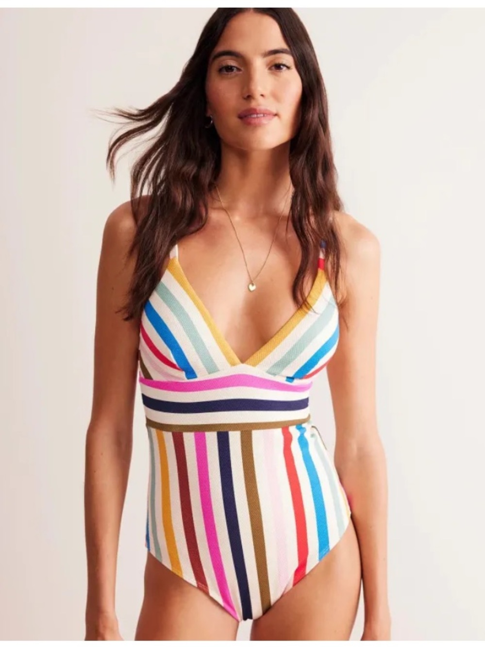 Boden Arezzo V-neck Panel Swimsuit Size: US 6